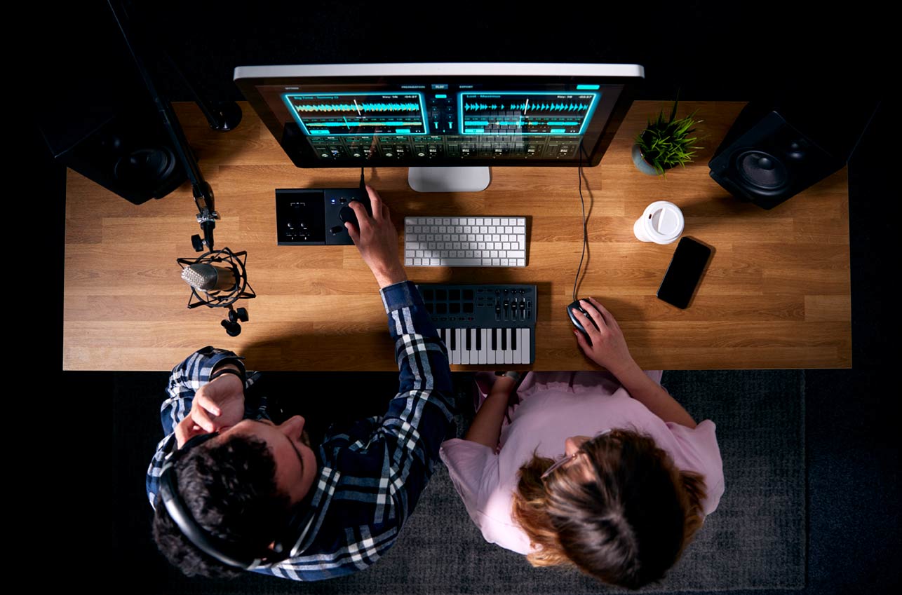 students working on an Audio Software Engineering project Audio Software Engineering