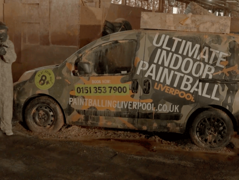 SAE Liverpool students gain valuable experience creating content for Paintballing Liverpool