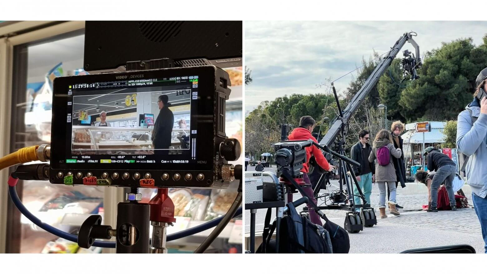 Film σπουδάστριες της SAE, στα γυρίσματα ταινίας του Κώστα Ταγκαλάκη