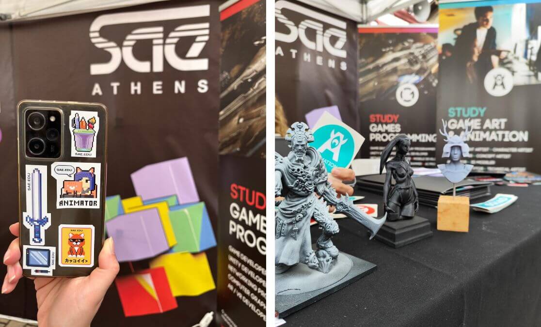 SAE Athens stickers και 3D printed φιγούρες στο Comicdom Con 2025